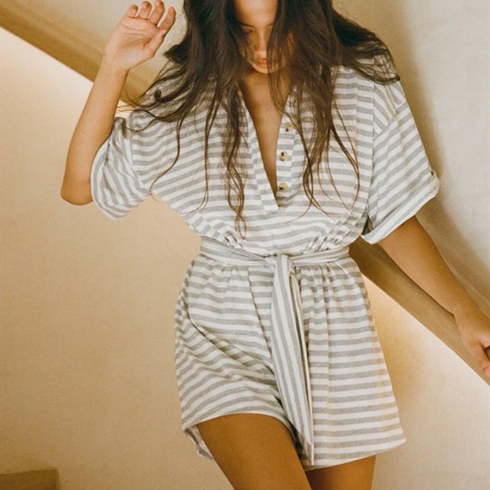 Striped romper